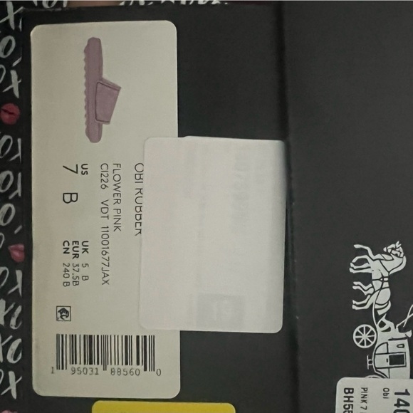 - Coach Obi Rubber 
Flower Pink  Slides Sandals Flip Flop New in Box size 7 - Picture 6 of 10